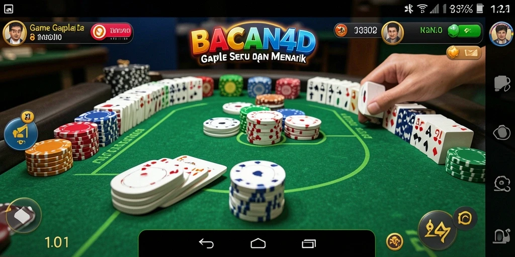 Tampilan seru gameplay Gaple di BACAN4D.