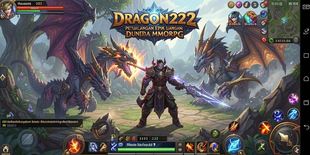 Screenshot gameplay DRAGON222 yang menampilkan aksi seru MMORPG.