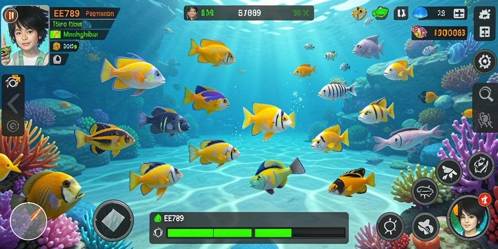 Tampilan gameplay seru Tembak Ikan di EE789.