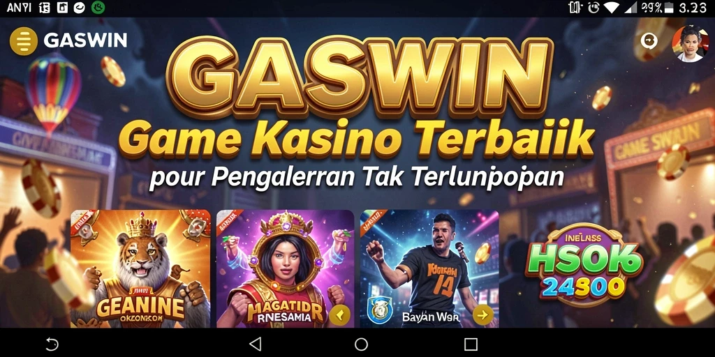 Tampilan gameplay Kasino yang mengasyikkan di GASWIN