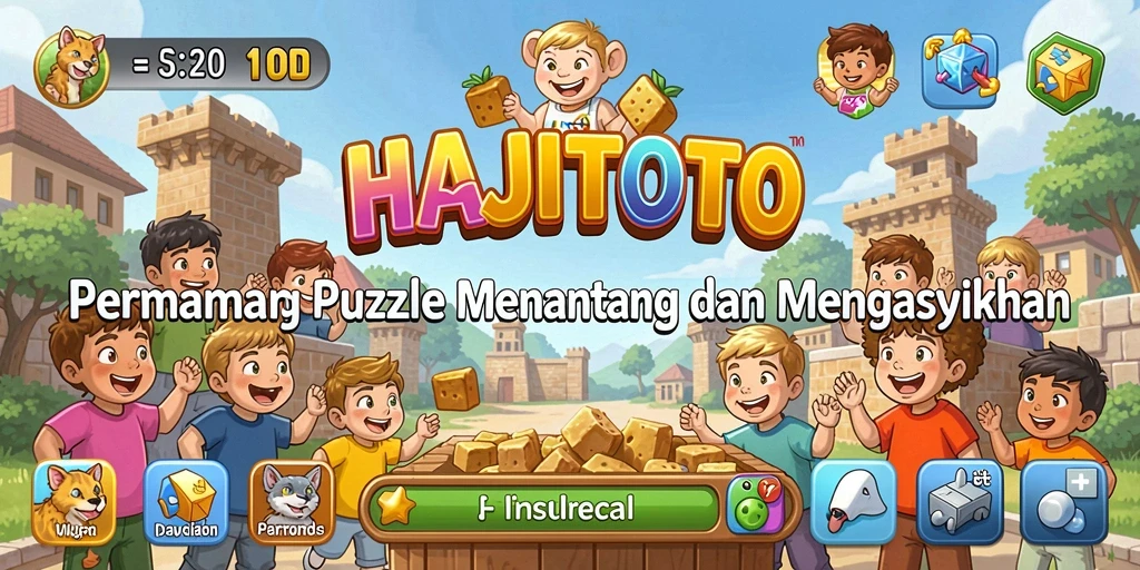 Tangkapan layar gameplay HAJITOTO yang menampilkan tantangan puzzle.