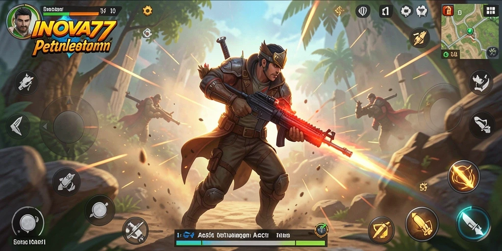 Gameplay seru INOVA77 dengan aksi pertempuran yang intens.