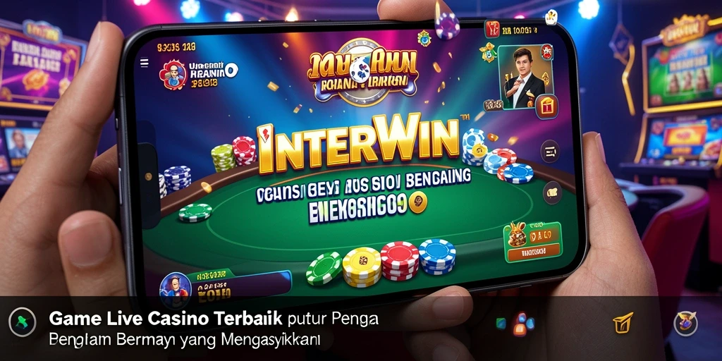 Tampilan gameplay Live Casino yang mendebarkan dan interaktif di INTERWIN.