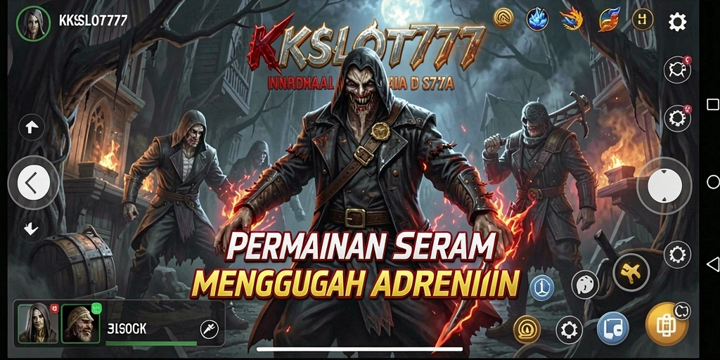 Gameplay KKSLOT777 yang penuh ketegangan dan atmosfer menyeramkan.