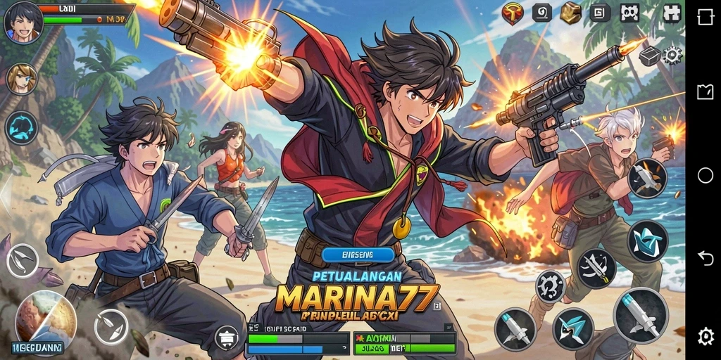 Screenshot MARINA77 menampilkan karakter Anime dengan latar belakang yang memukau.