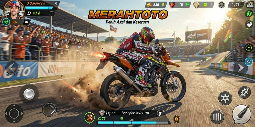 Tampilan gameplay seru dari MERAHTOTO yang mengasyikkan.