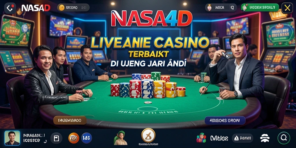 Tampilan gameplay Live Casino yang mendebarkan di NASA4D.