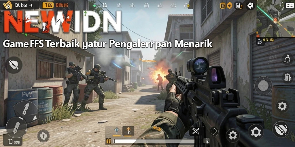 Tampilan mendebarkan dari gameplay FPS di NEWIDN.