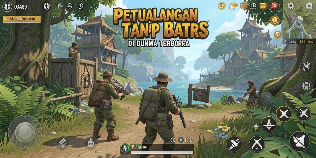 Tangkapan layar OJA89 menunjukkan eksplorasi dunia terbuka yang kaya.