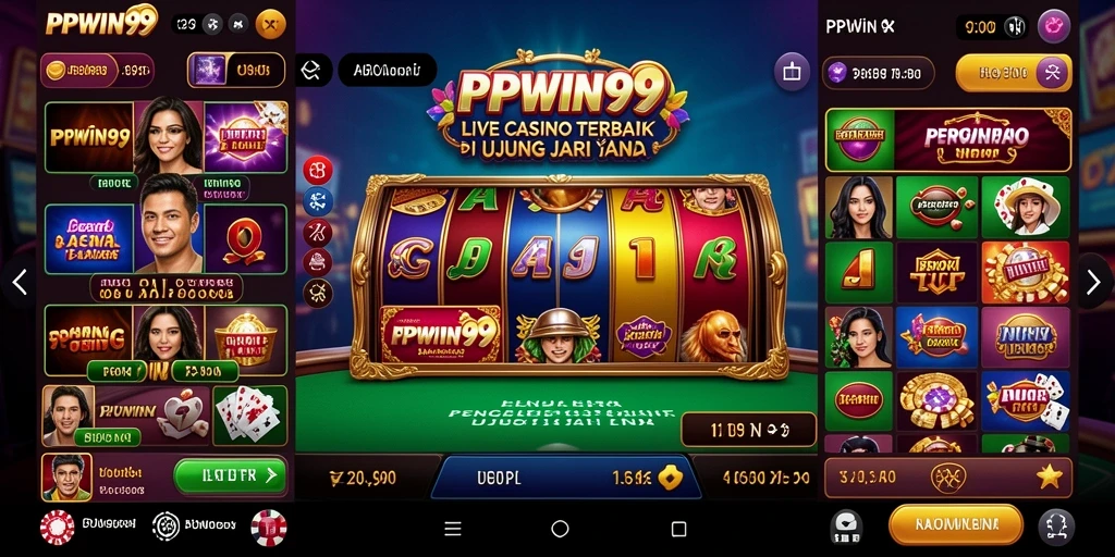 Tampilan menarik dari permainan Live Casino di PPWIN99.