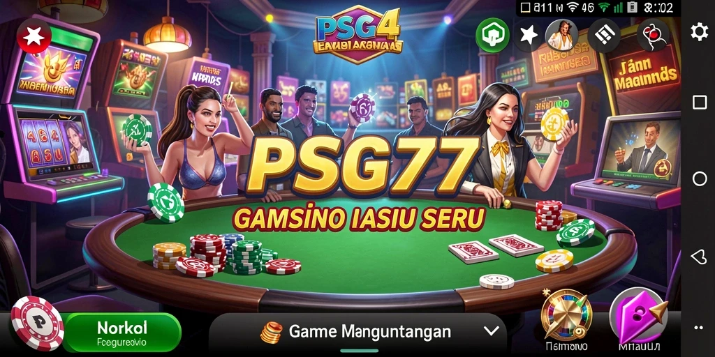 Screenshot PSG77 menampilkan gameplay Kasino yang memukau.