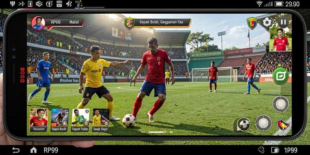 Gameplay seru dan mendebarkan dalam RP99 saat bertanding.