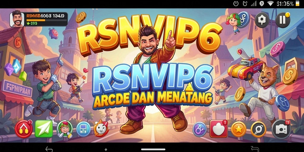 Screenshot RSNVIP6 yang menunjukkan aksi gameplay Arcade yang mendebarkan.