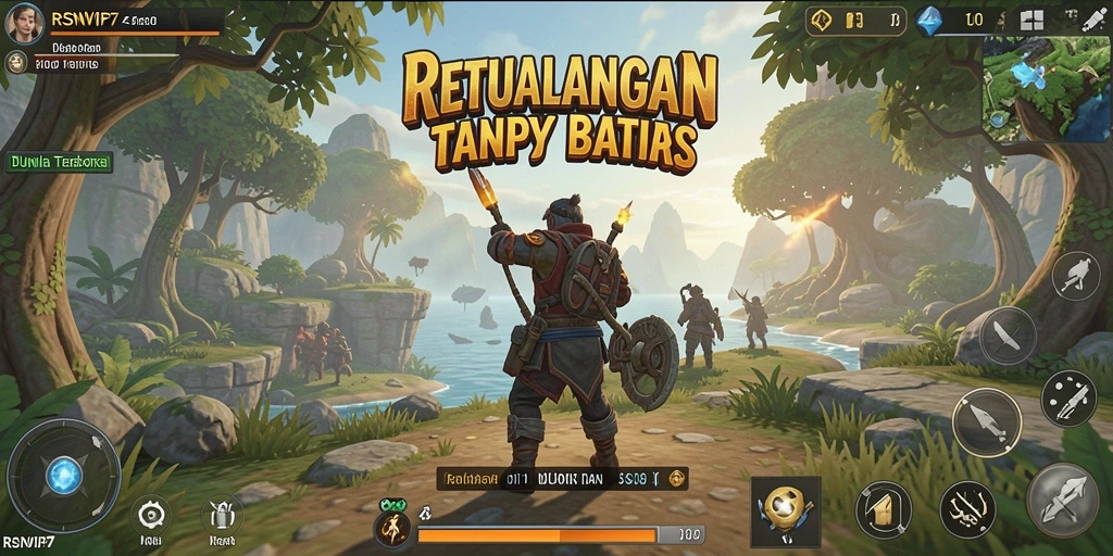 Tampilan gameplay RSNVIP7 dalam dunia terbuka yang luas dan detail.