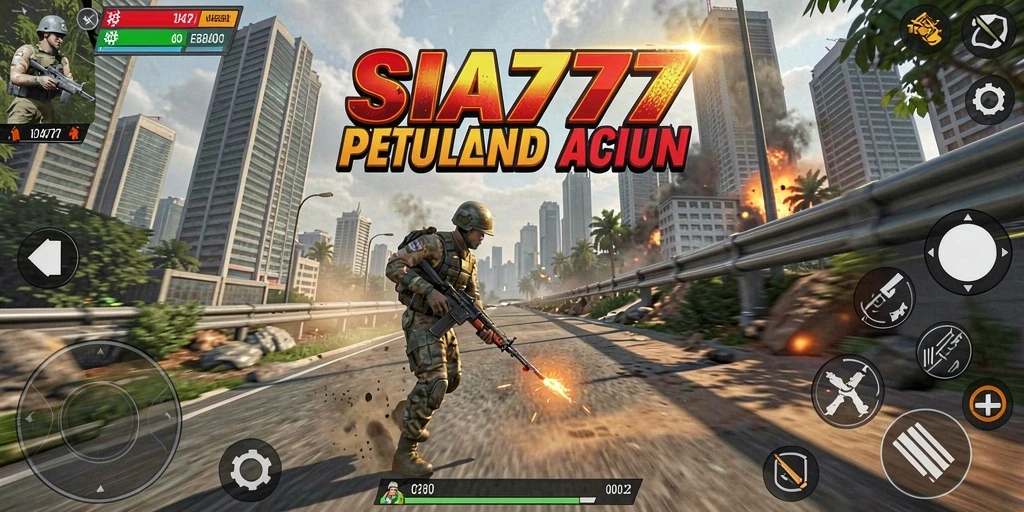 Tampilan gameplay mendebarkan dalam aksi penuh adrenalin.