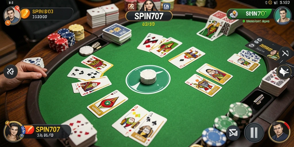 Tangkapan layar permainan Gaple SPIN707 yang mengasyikkan.