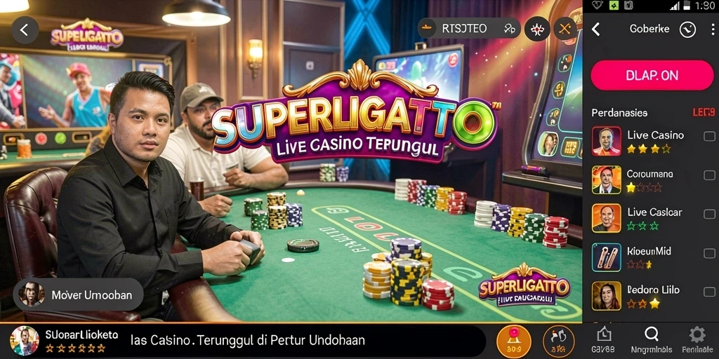 Screenshot gameplay <strong>SUPERLIGATOTO</strong> yang menarik di live casino.