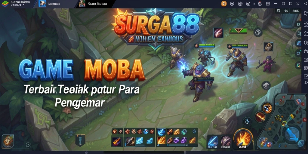 Screenshot gameplay SURGA88 menampilkan pertarungan seru antara tim pemain.