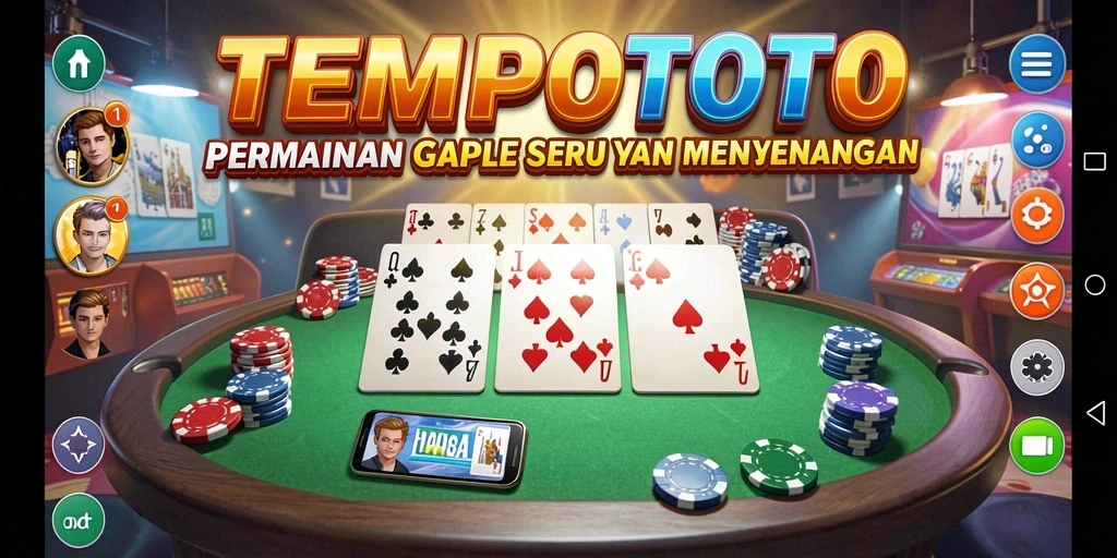 Tampilan gameplay Gaple yang seru di TEMPOTOTO.
