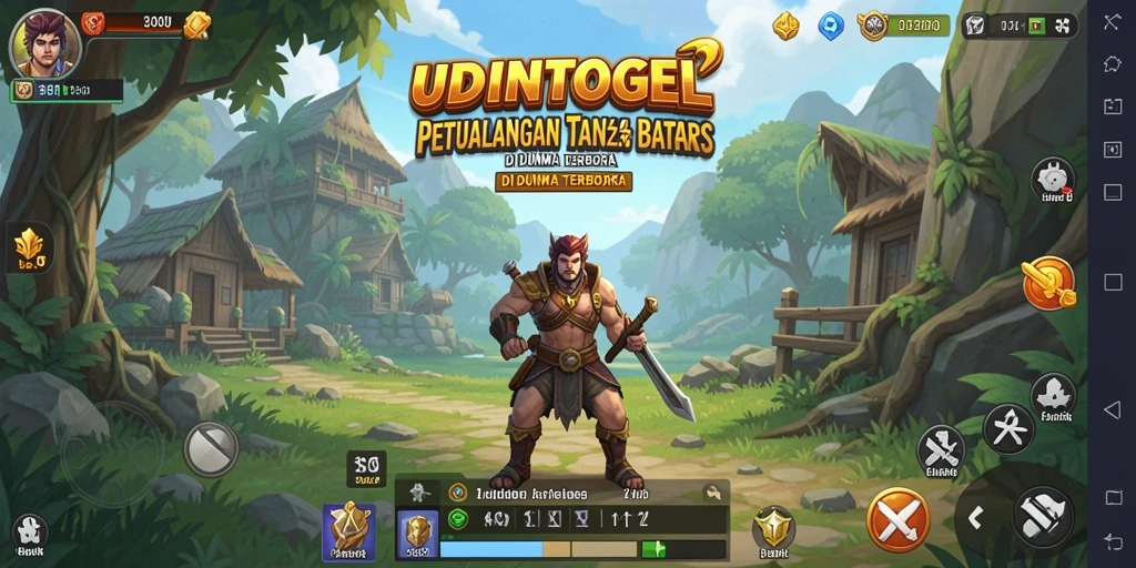 Gameplay UDINTOGEL yang menawarkan petualangan dunia terbuka yang menarik.