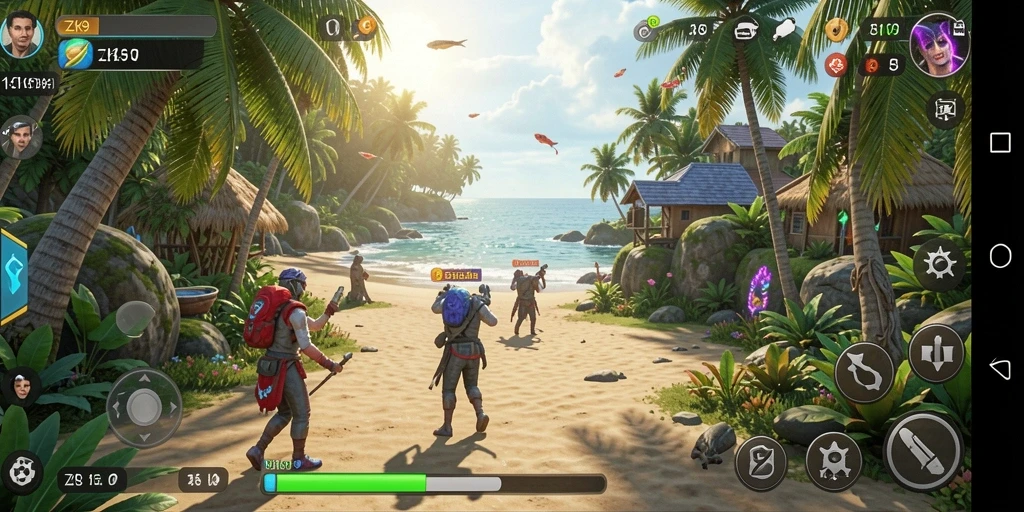 Screenshot gameplay ZK9 yang menunjukkan aktivitas karakter dalam simulasi.