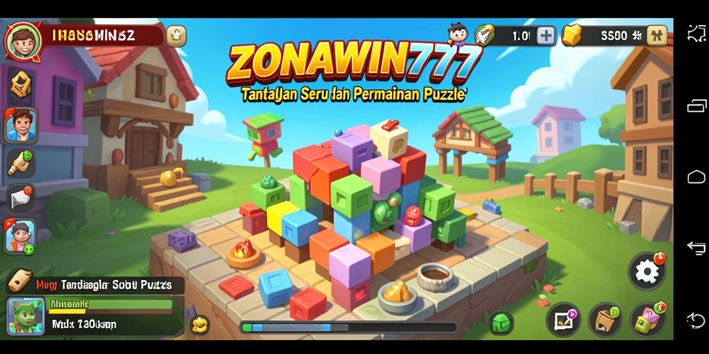 Gameplay ZONAWIN777 menampilkan tantangan puzzle yang memikat dan penuh warna.
